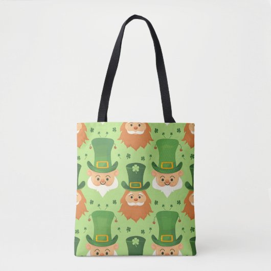 Tophat Leprechaun Muster Tasche (Vorderseite)