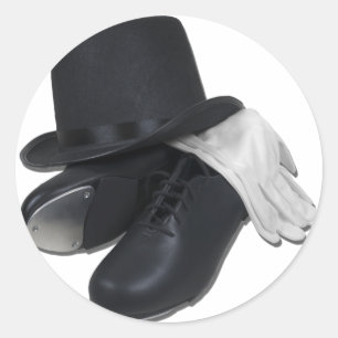TopHatTapShoesGloves012511 Runder Aufkleber