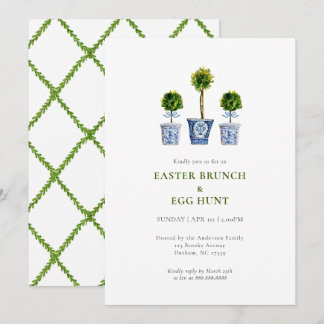 Topiaries Easter brunch & eggs hunt invitation Einladung