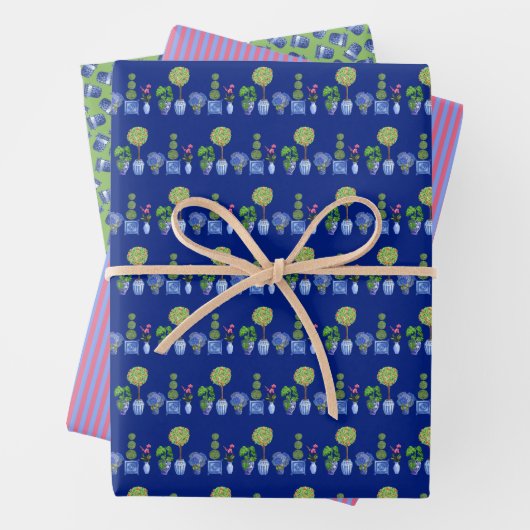 Topiary and Chinoiserie Wrapping Paper Collection Geschenkpapier Set (Beispiel)