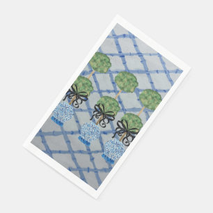 Topiary Blue Ginger Jars Guest Napkins Serviette