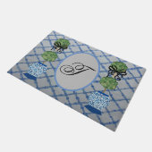 Topiary Blue Ginger Jars jars Doormat Begrüßungsma Fußmatte (Schrägansicht)