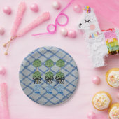 Topiary Blue Ginger Jungen Pappteller (Party)