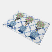 Topiary Blue Rose Ginger Jars Jar Mat Doormat Rug Fußmatte (Schrägansicht)