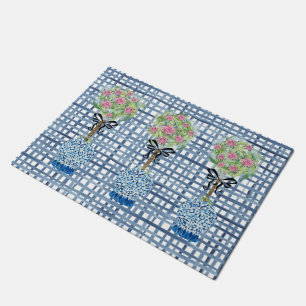 Topiary Blue und White Ginger Jar Doormat Rug Fußmatte