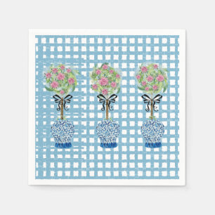 Topiary Blue und White Ginger Jar Doormat Rug Serviette