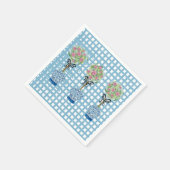 Topiary Blue und White Ginger Jar Doormat Rug Serviette (Ecke)