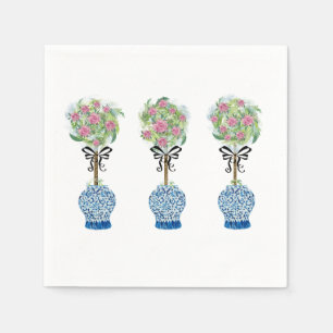 Topiary Blue und White Ginger Jar Doormat Rug Serviette
