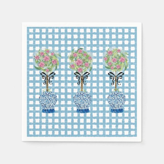 Topiary Blue und White Ginger Jar Serviette (Vorderseite)