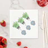 Topiary Blue & White Ginger Jar Paper Napkins Serviette (Beispiel)