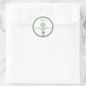 Topiary Brautparty Bevorzugung Sticker (Tasche)