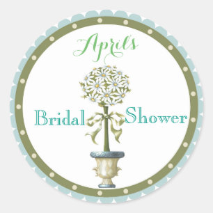 Topiary Brautparty Bevorzugung Sticker