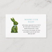 Topiary Bunny Rabbit Boy Baby shower book request Begleitkarte (Vorderseite)