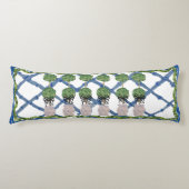 Topiary Chinoiserie Ginger Jar Jars Lumbar Seitenschläferkissen (Vorderseite)