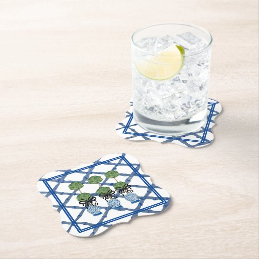 Topiary Chinoiserie Ginger Jar Untersetzer (Vor Ort)