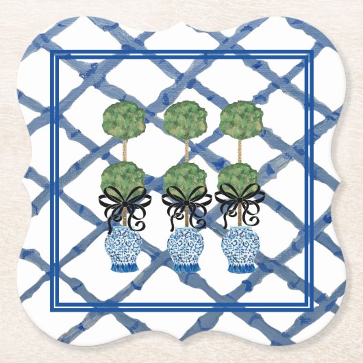 Topiary Chinoiserie Ginger Jar Untersetzer (Vorderseite)