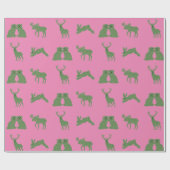 Topiary Deer Rabbit Wrapping P Geschenkpapier (Flach)