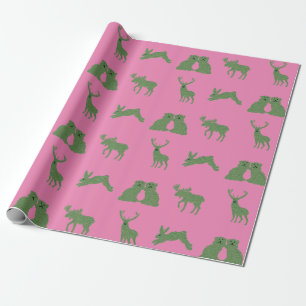 Topiary Deer Rabbit Wrapping P Geschenkpapier