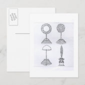 Topiary designs von "Hypnerotomachia Poliphili", Postkarte (Vorne/Hinten)