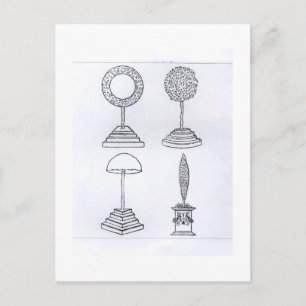 Topiary designs von "Hypnerotomachia Poliphili", Postkarte
