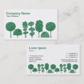 Topiary - Forest Green on White Visitenkarte (Vorne/Hinten)