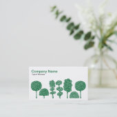 Topiary - Forest Green on White Visitenkarte (Stehend Vorderseite)