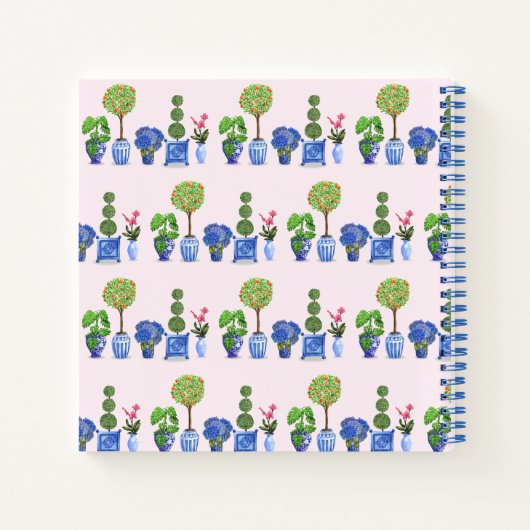 Topiary Garden Spiral Notebook Notizblock (Rückseite)
