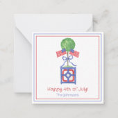 Topiary-Geschenk für Wasserfarben - Patriotische A Mitteilungskarte (Vorderseite)