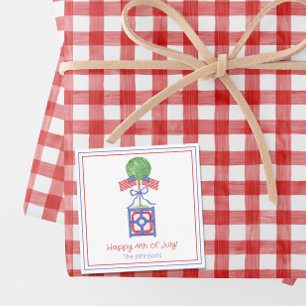 Topiary-Geschenk für Wasserfarben - Patriotische A Mitteilungskarte