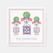 Topiary-Geschenk für Wasserfarben - Patriotische A Serviette (Vorderseite)