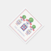 Topiary-Geschenk für Wasserfarben - Patriotische A Serviette (Ecke)