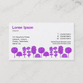 Topiary - Lila auf Weiß Visitenkarte (Rückseite)