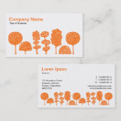 Topiary - Orange auf Weiß Visitenkarte (Vorne/Hinten)