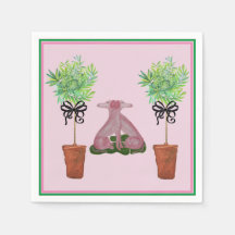 Topiary Pink Staffordshire Dog Paper Handtücher