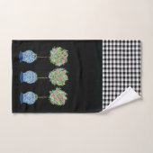 Topiary Rose Black and White Ginger Jar Handtuch (Handtuch)