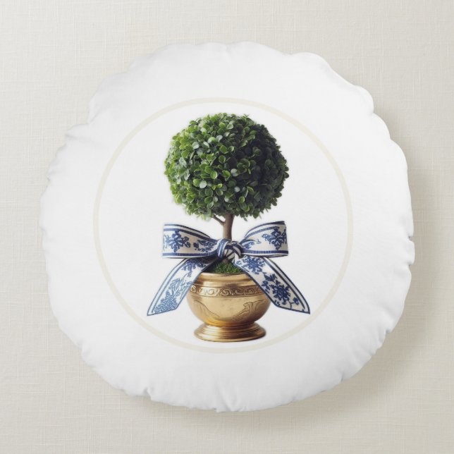 Topiary Round Pillow Rundes Kissen (Vorderseite)