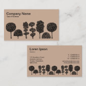 Topiary - Schwarz auf Pappe Braun d2b29a Visitenkarte (Vorne/Hinten)