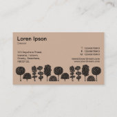 Topiary - Schwarz auf Pappe Braun d2b29a Visitenkarte (Rückseite)