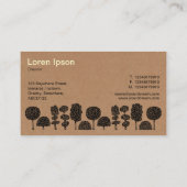 Topiary - Schwarzes auf Sammelpack-Beschaffenheit Visitenkarte (Rückseite)