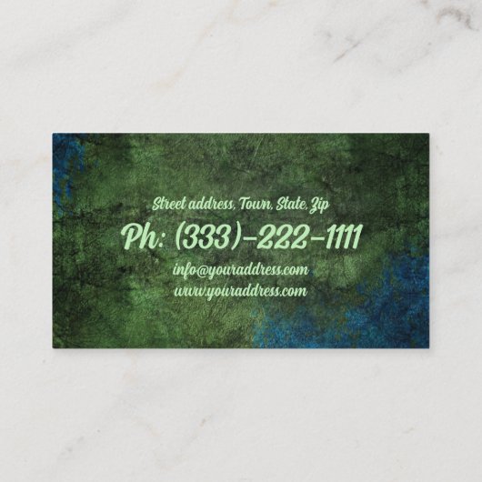 Topiary & Sculpting Custom Formen Gardener Service Visitenkarte (Rückseite)