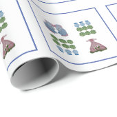 Topiary Staffordshire Hund Ginger Jar Geschenkpapier (Rolleneckpunkt)