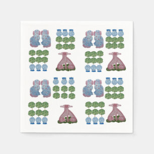 Topiary Staffordshire Hund Ginger Jar Serviette