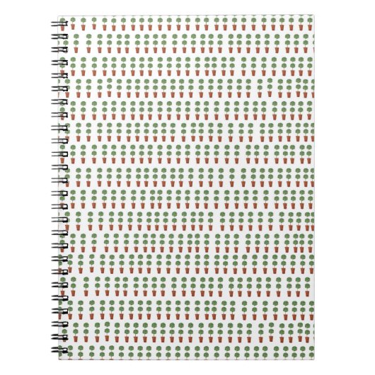 Topiary Terra Cotta Pots Topiaries Garden Notizblock (Vorderseite)