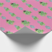 Topiary Topiaries Blue and White Ginger Jag Geschenkpapier (Ecke)