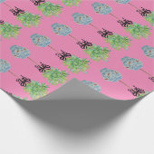 Topiary Topiaries Blue and White Ginger Jag Geschenkpapier (Ecke)