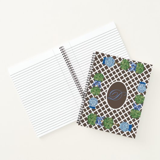 Topiary Topiaries Chinoiserie Ginger Jar Jars Notizblock (Innenseite)