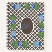 Topiary Topiaries Chinoiserie Ginger Jar Jars Notizblock (Vorderseite)