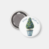 Topiary Tree Christmas Magnet (Vorderseite/Rückseite)