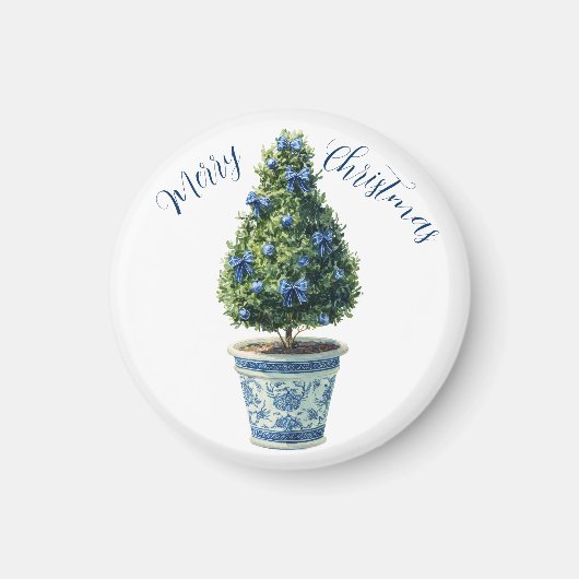 Topiary Tree Christmas Magnet (Vorne)