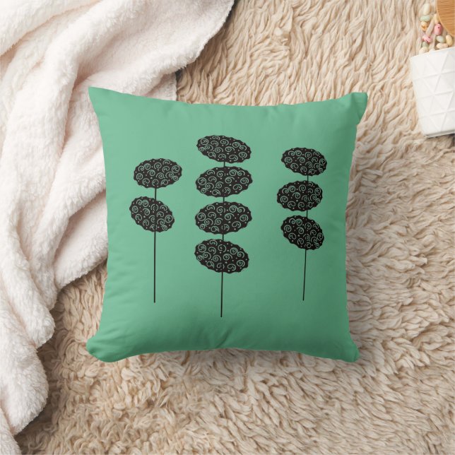 Topiary Trees Throw Pillow Kissen (Decke)